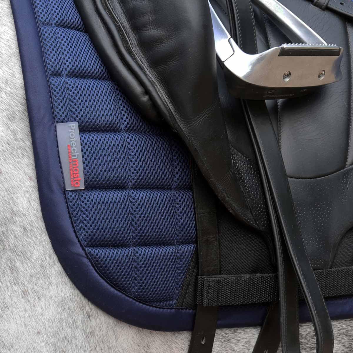 Navy Full Dressage Saddle Pad FIR Ceramic Airmesh Breathable