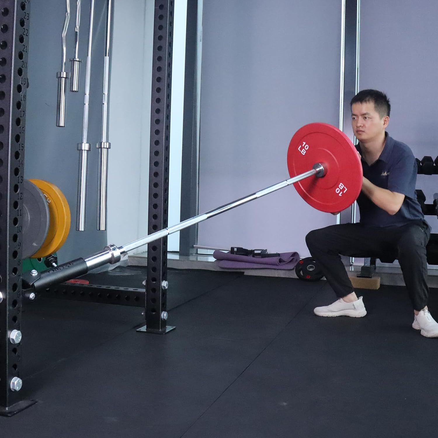 T Bar Row Landmine Attachment 360 Degree Swivel Base Olympic Bar