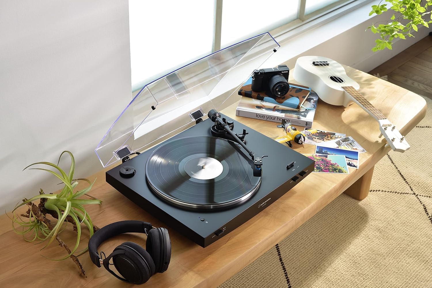 Automatic Bluetooth Vinyl Turntable Record Player with RCA Output