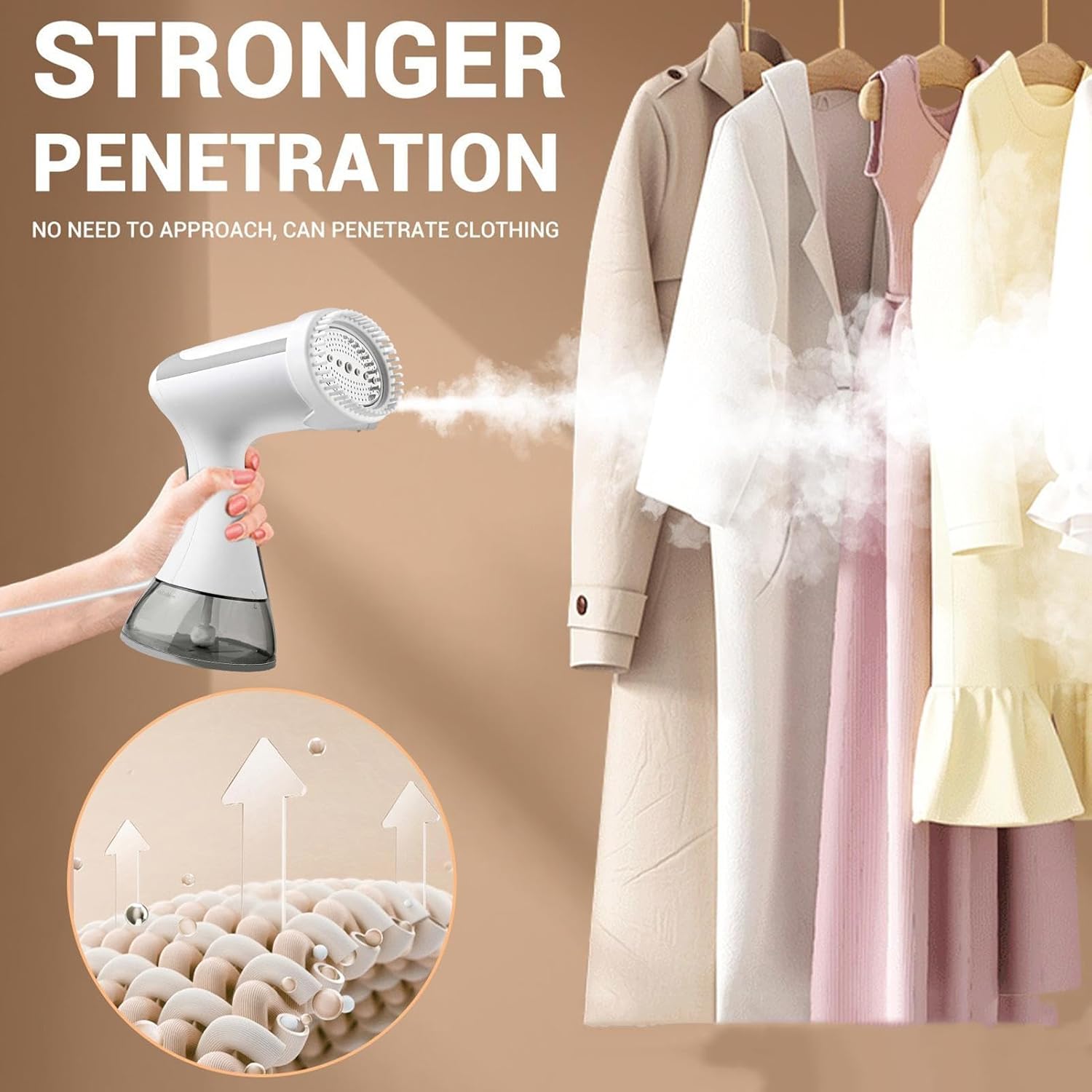 Handheld Garment Steamer Portable Iron Wet Dry Wrinkle Remover