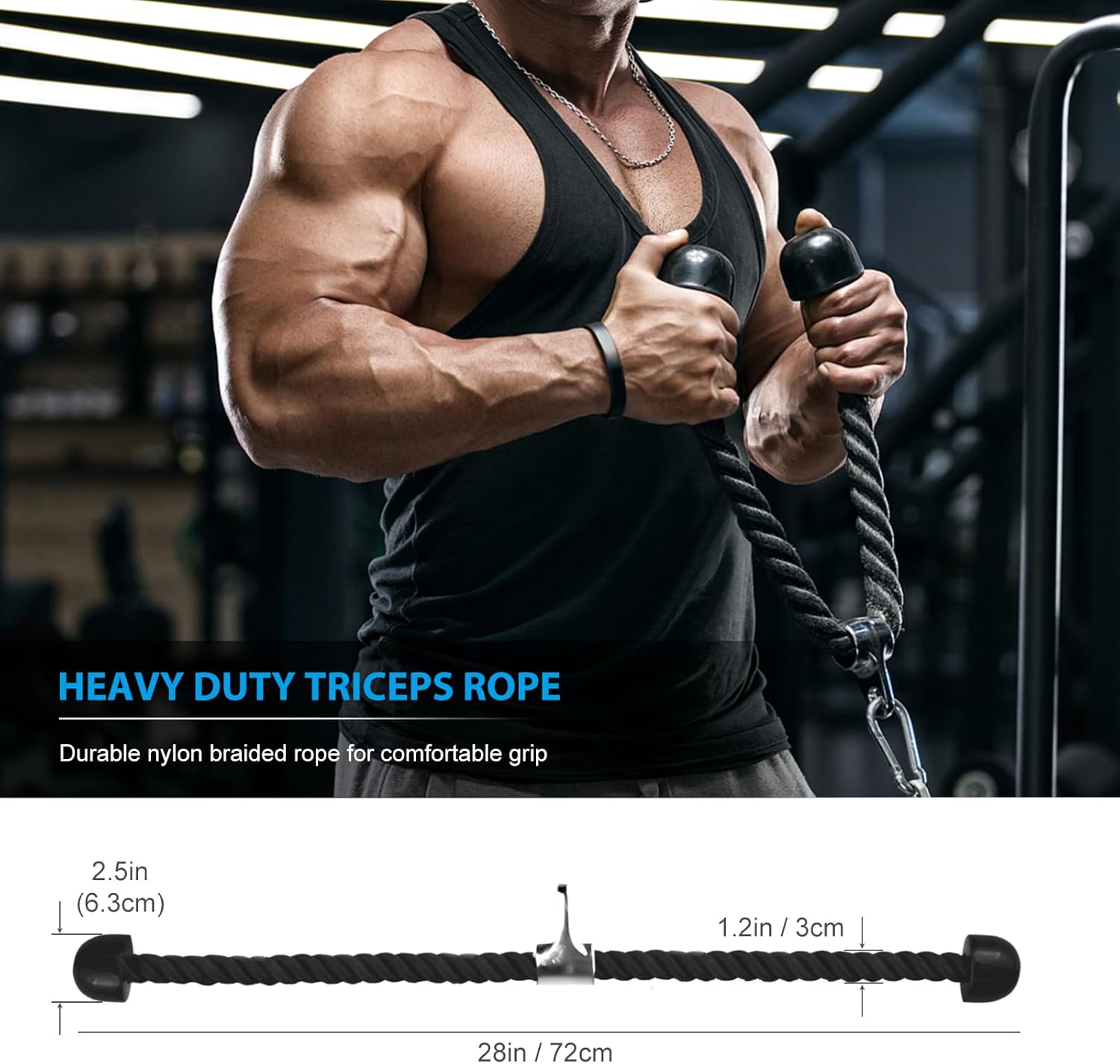 Cable Pulley System Lat Pull Down Home Gym Arm Back Trainer