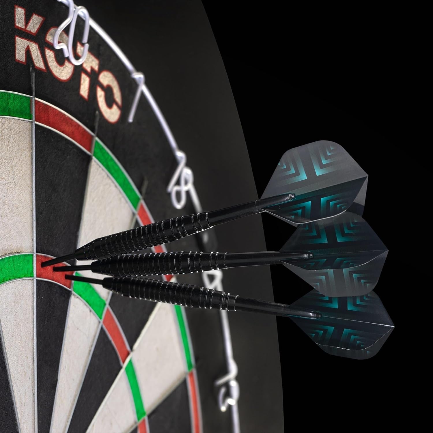 Bristle Dart Board Set Steel Tip Darts Staple Free Tournament Size