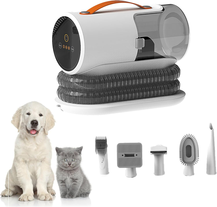 Pet Grooming Vacuum 12000Pa 5 in 1 Dog Cat Hair Clipper Quiet 2L