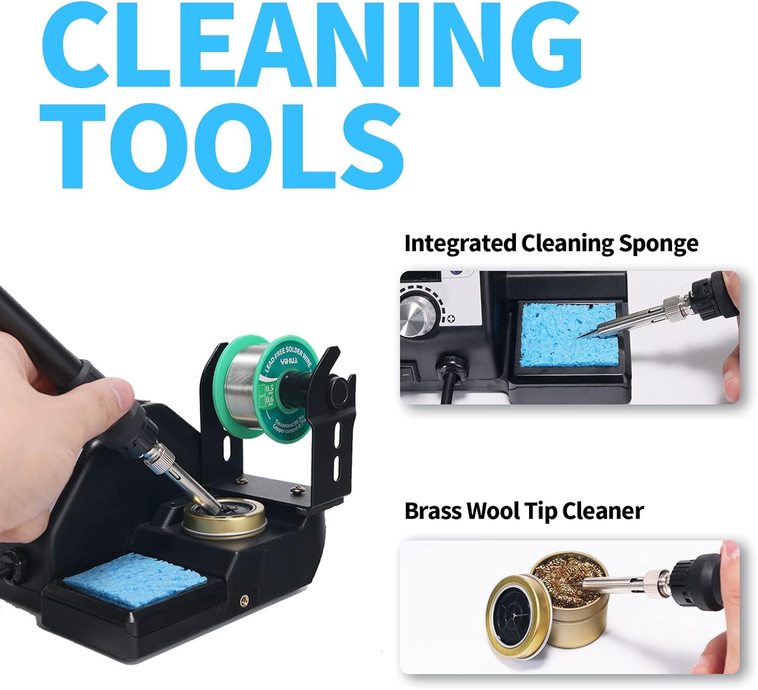 Digital Soldering Iron Station Kit 60W LED Temp Control Tools Set