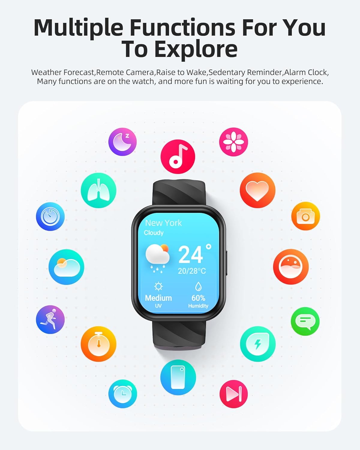 Swimming Smart Watch 100 Sports 5ATM Sleep Tracker