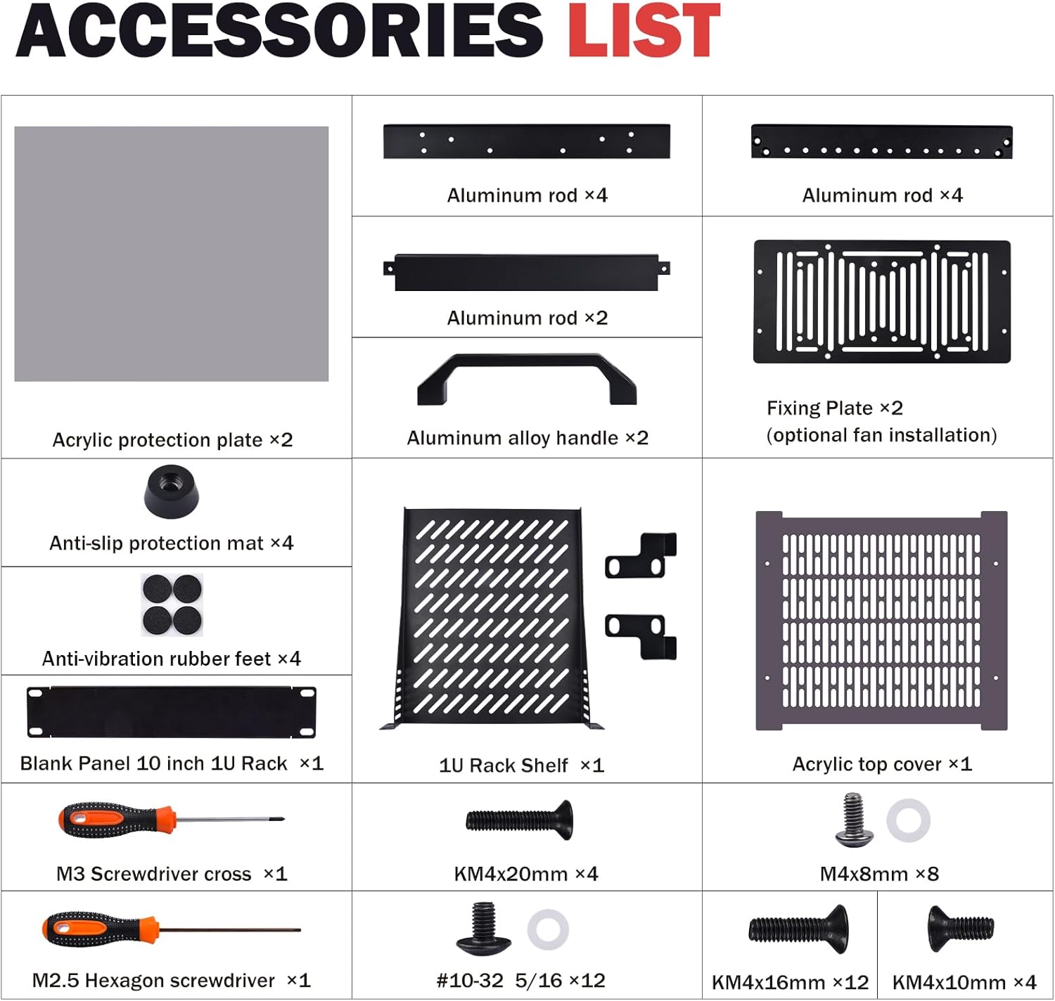 10 Inch 4U Mini Server Rack Cabinet 260mm Desktop NAS AV Rack