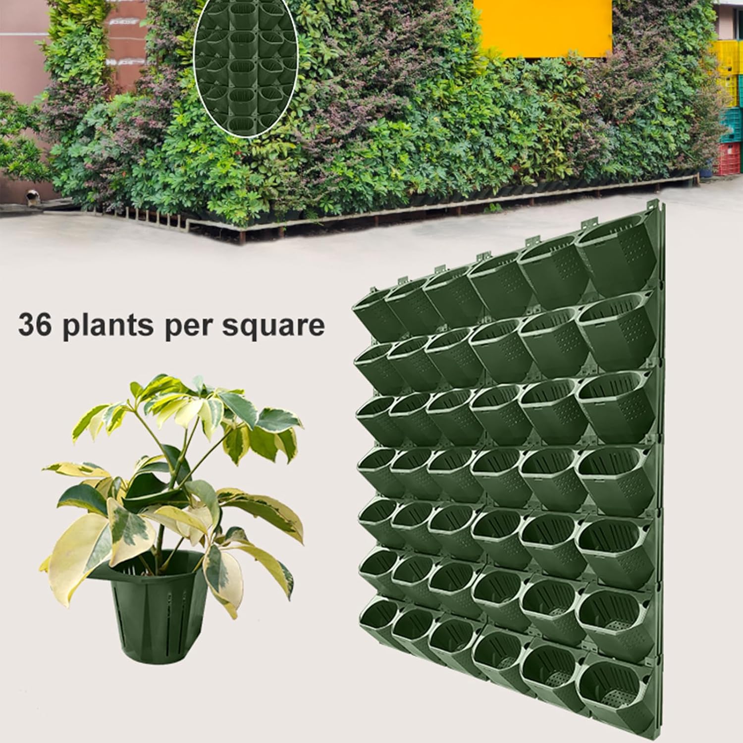 Vertical Garden Wall Planter 36 Pocket Self Watering Hanging Bags