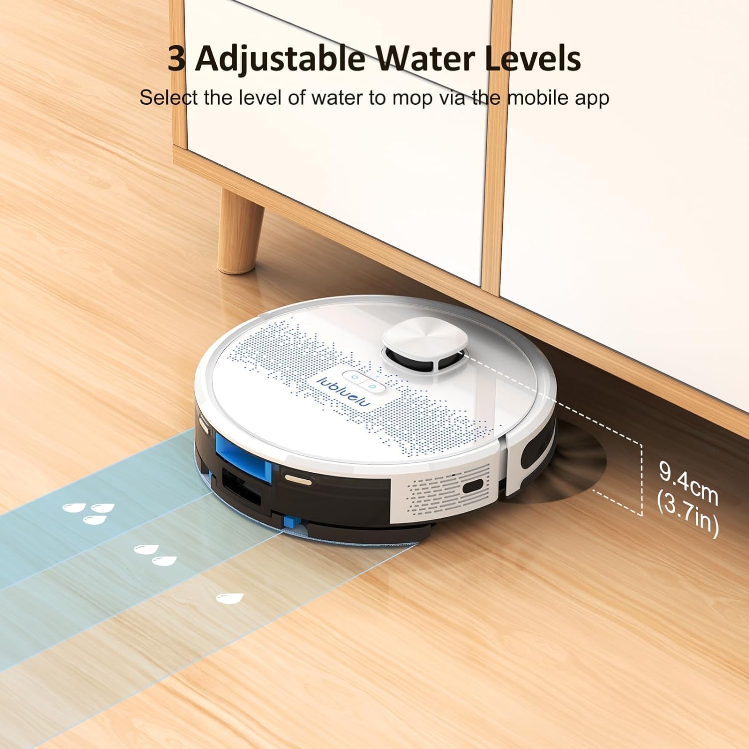 Robotic Vacuum Cleaner Mop 4000Pa Laser Mapping Smart App Control