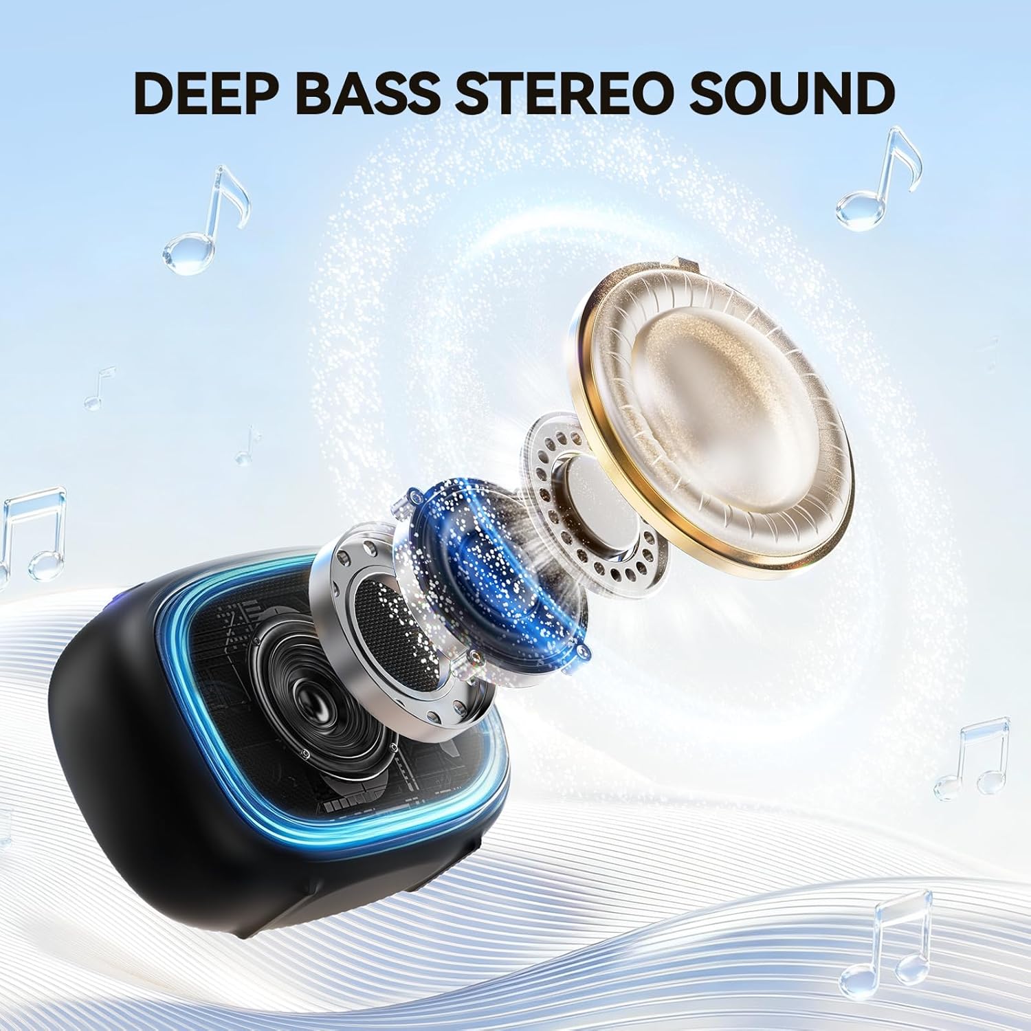 Bluetooth Speaker 30W Waterproof IP67 30H Playtime TWS Bass