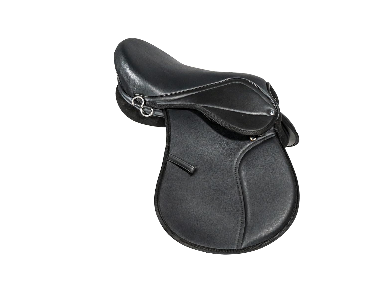 Black Treeless Horse Saddle 16 Inch Lightweight Comfort