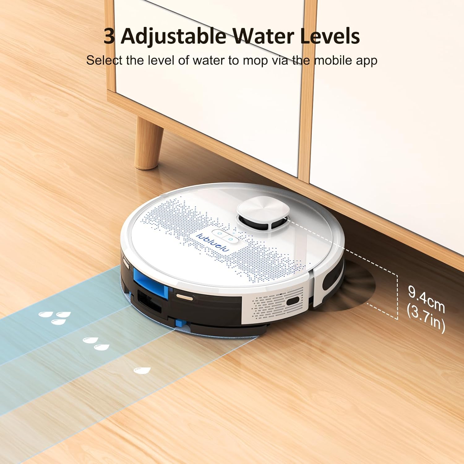 Robotic Vacuum Cleaner Mop 4000Pa Laser Mapping Smart App Control