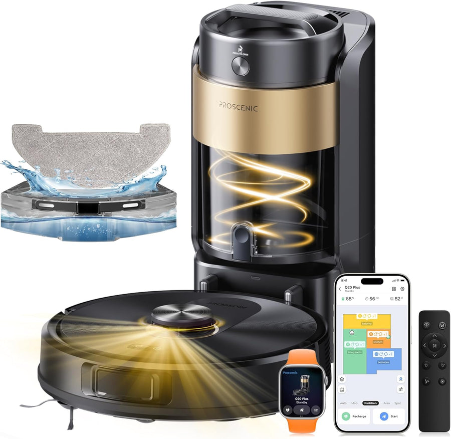 Robot Vacuum Mop 10000Pa Self Empty Bagless LiDAR 200Min