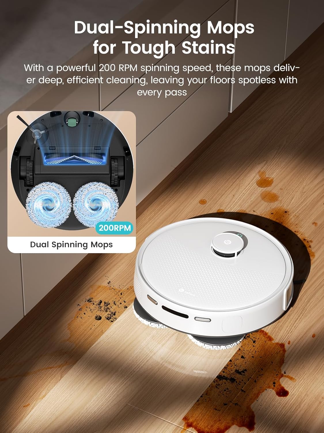 Robot Vacuum Mop 12000Pa Self Empty Wash Dry LiDAR