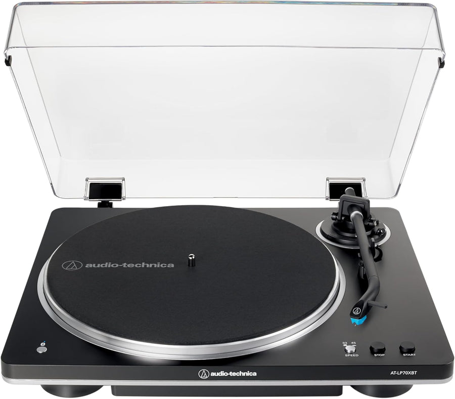 Wireless Automatic Turntable with Bluetooth Black Silver