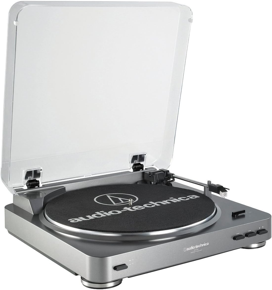 Fully Automatic Turntable Belt Drive USB Vinyl Converter Silver