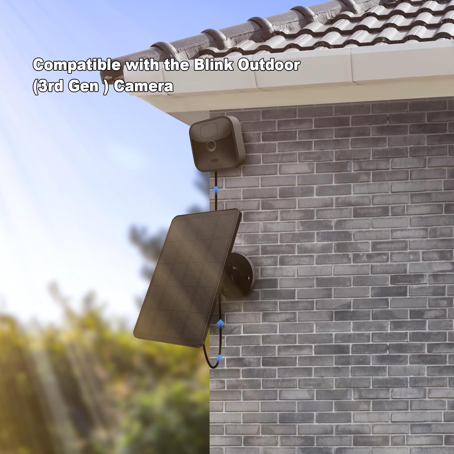 4W Solar Panel for Blink Outdoor Camera 2 Pack IP65 Charger