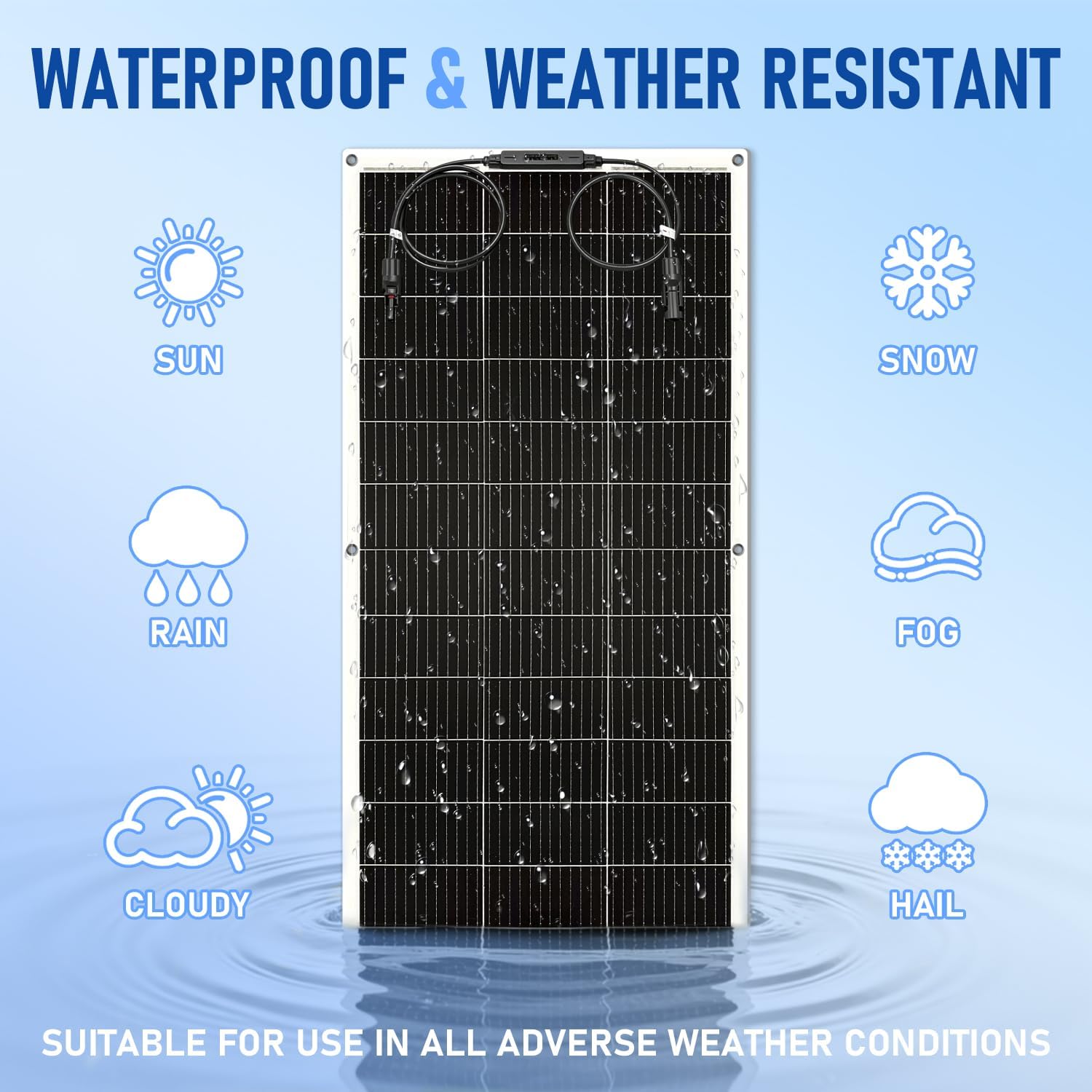 200W Flexible Solar Panel 12V 24V Bendable Mono RV Boat