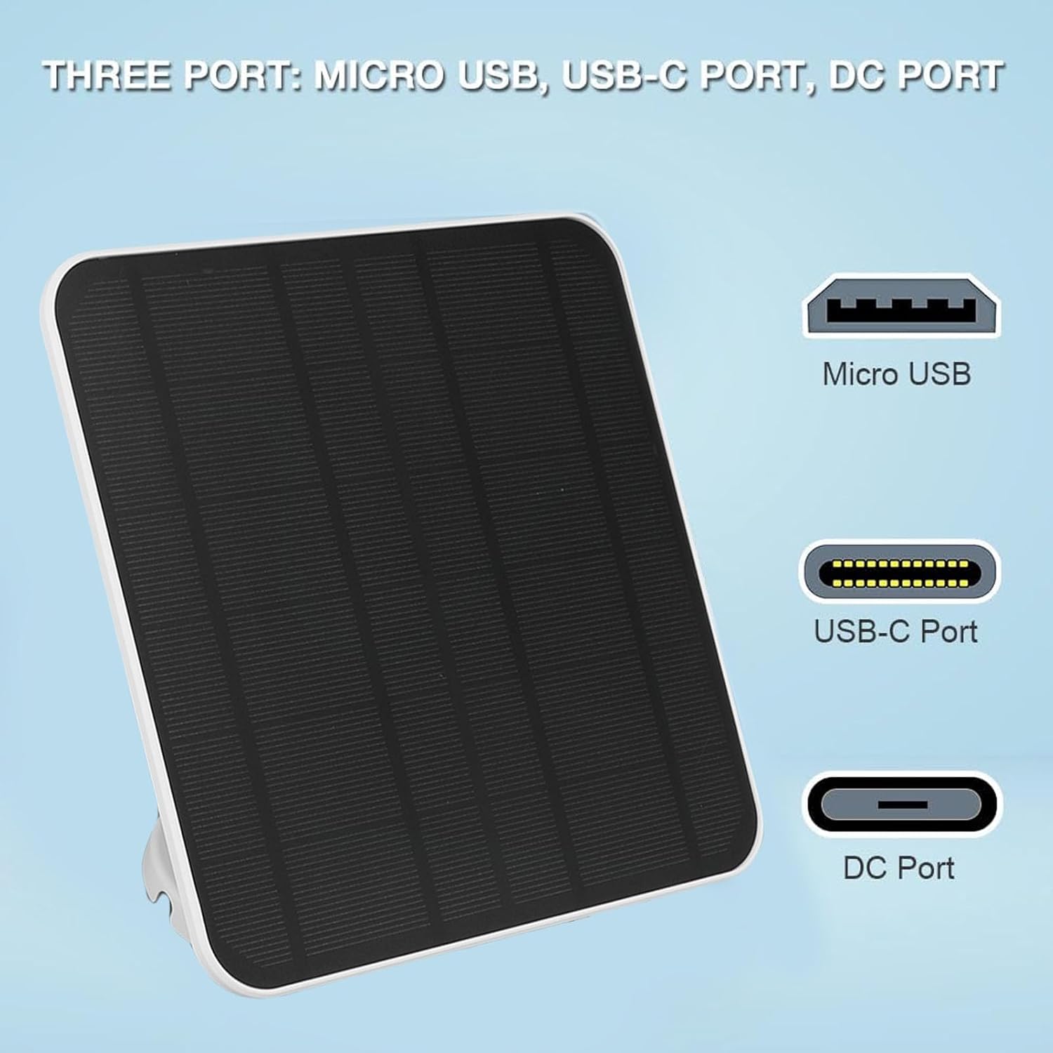 2 Pack 12W Solar Panels for Ring Camera IP65 9.8ft Cable