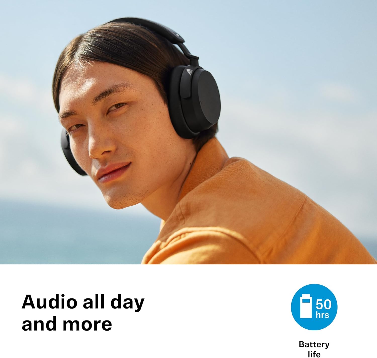 Bluetooth Noise Cancelling Over Ear Headphones 50H Battery HD Sound