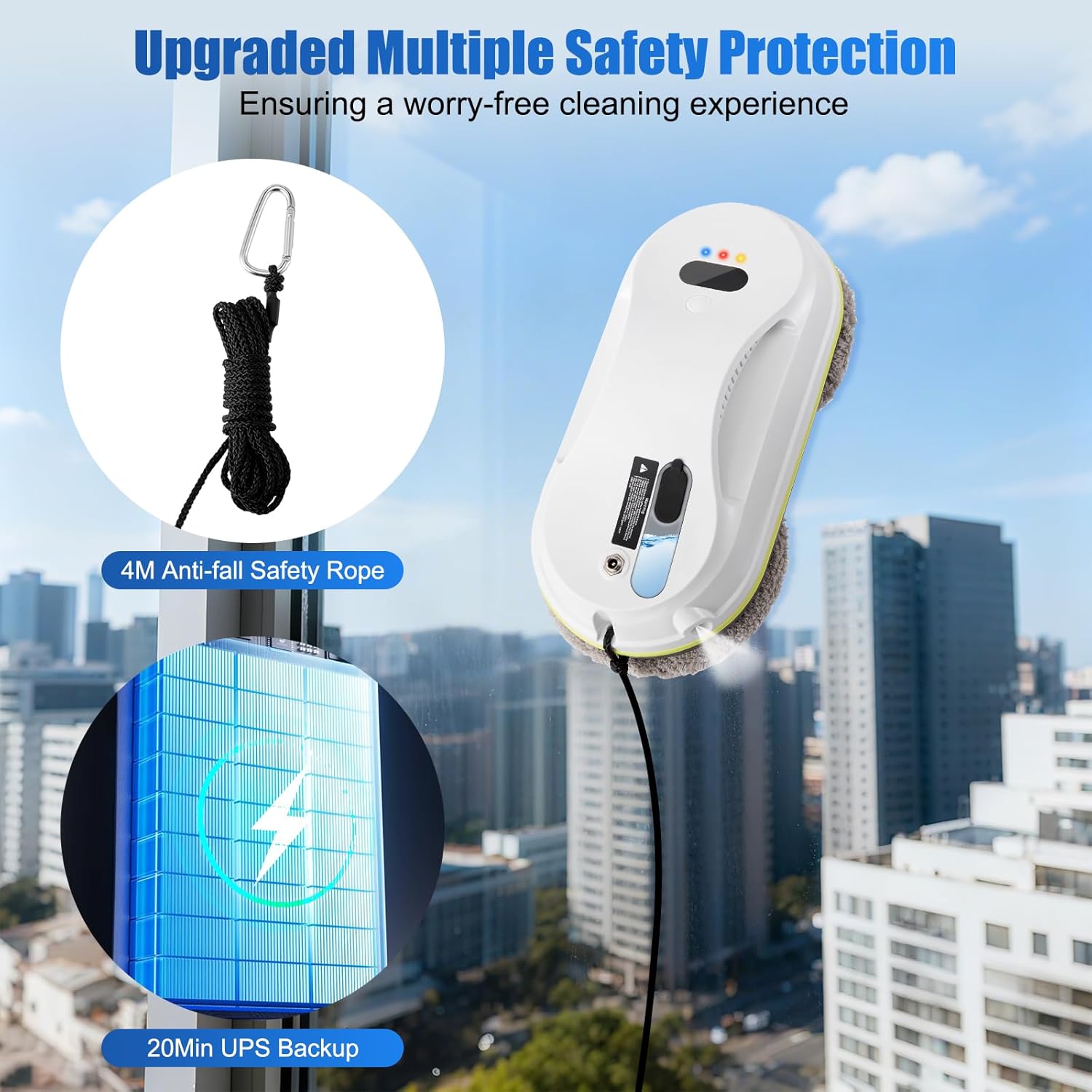 Window Cleaning Robot 5600Pa Auto Spray Smart Glass Cleaner