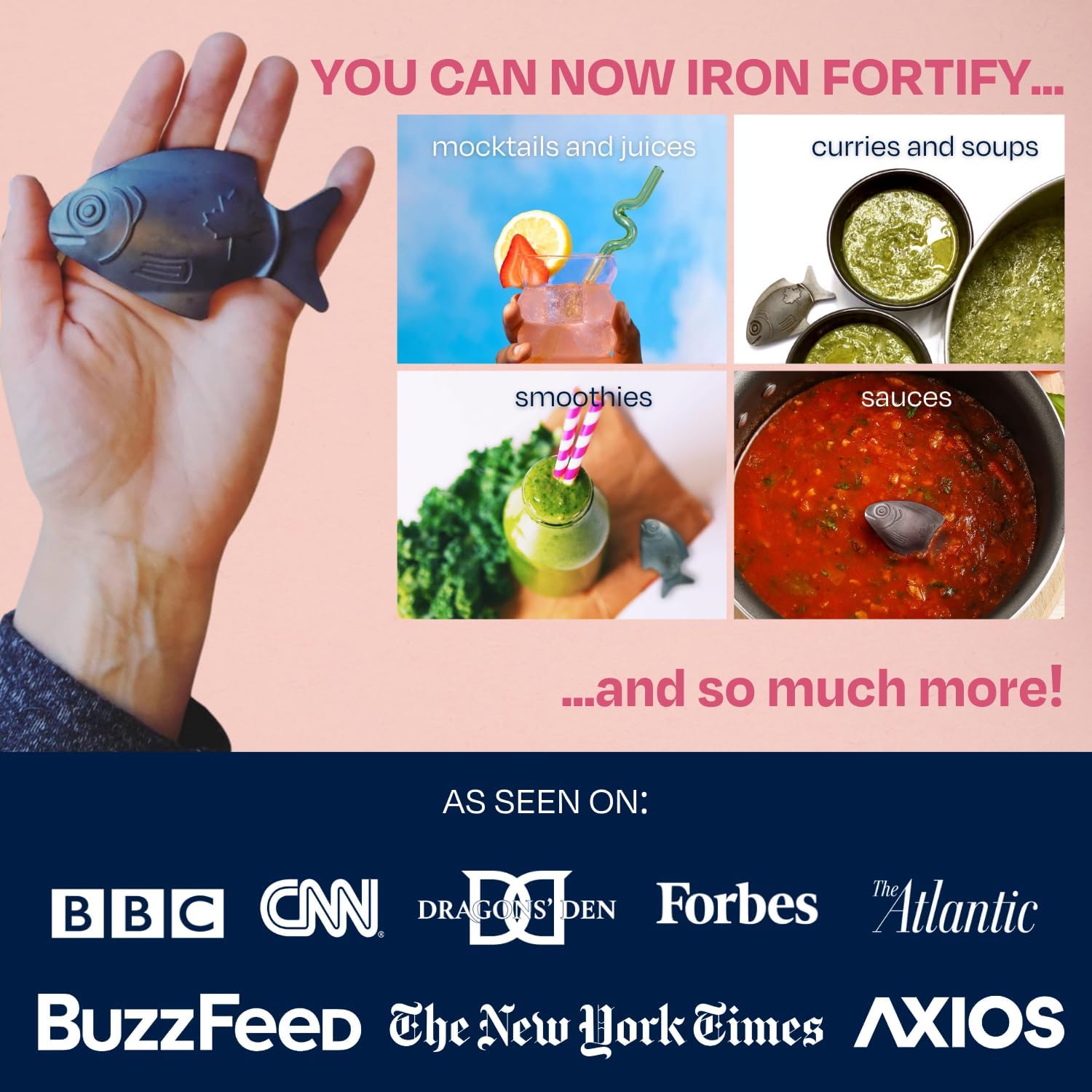 Iron Cooking Fish Supplement Tool Natural Iron Fortifier for Food