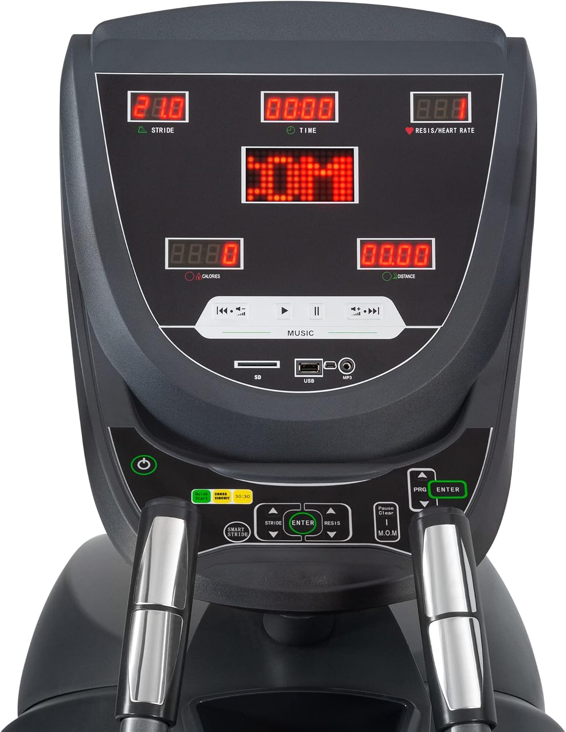 Elliptical Cross Trainer Exercise Bike Home Gym Cardio Machine LED