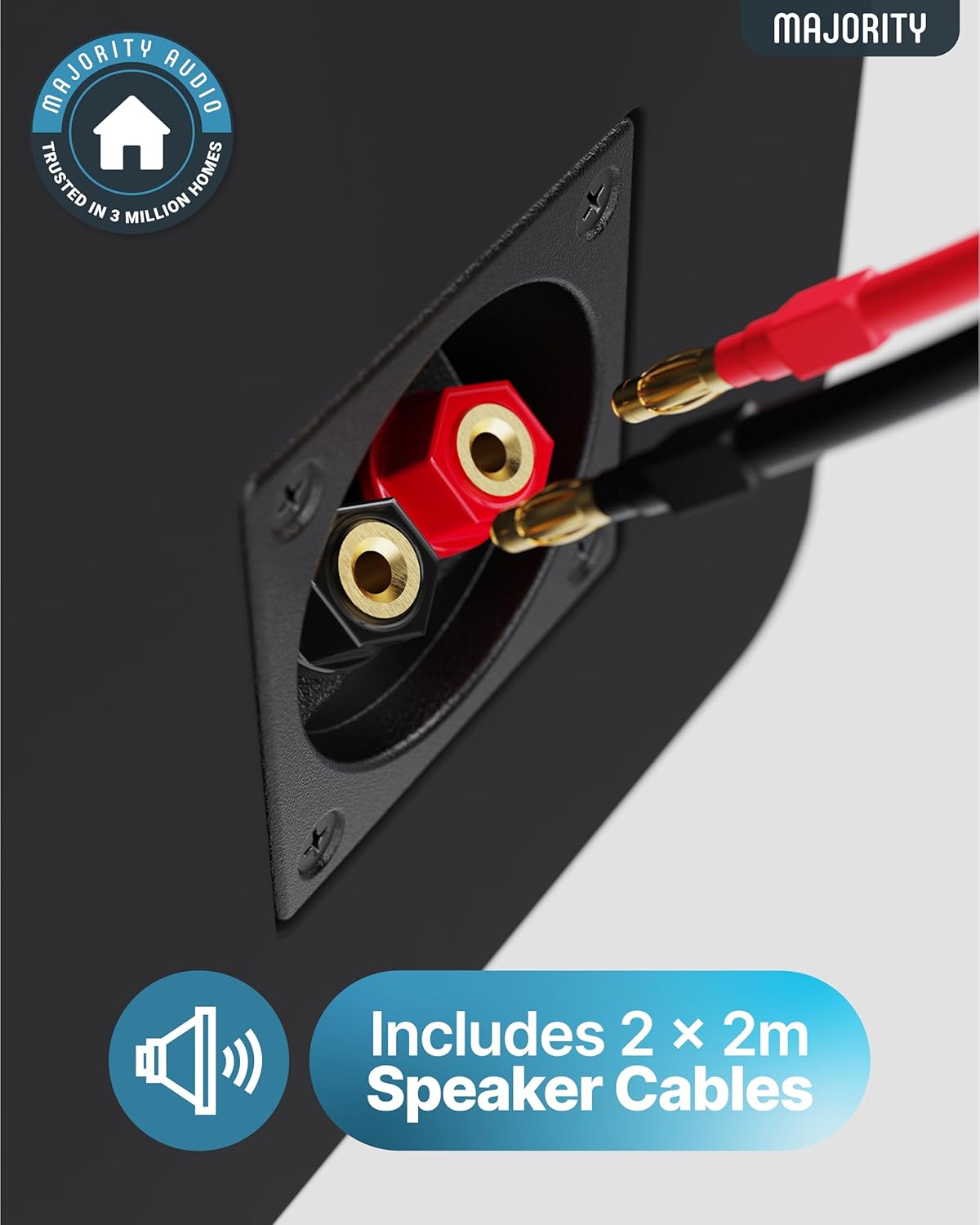 HiFi Bookshelf Speakers Pair Passive Stereo 60W Wooden Audio