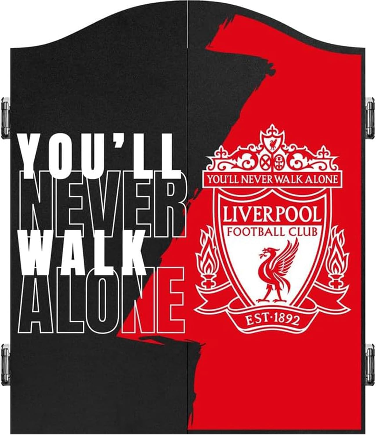 Wood Dartboard Cabinet Wall Mount Scoreboard Doors Durable Storage