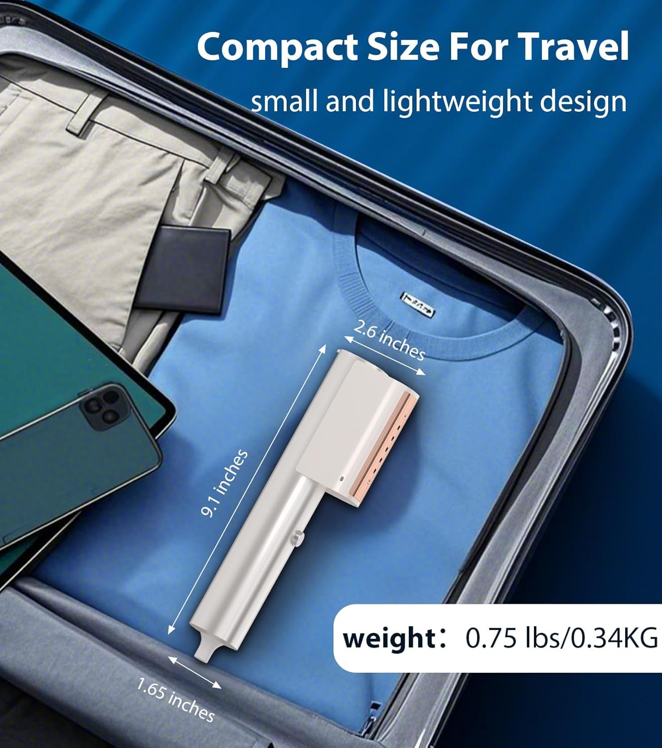 Mini Travel Garment Steamer Portable Iron Fast Heat Wrinkle Remover