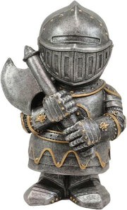 Knight Gnome Statue Resin Garden Guardian Decor Outdoor