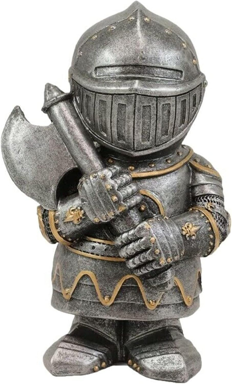 Knight Gnome Statue Resin Garden Guardian Decor Outdoor