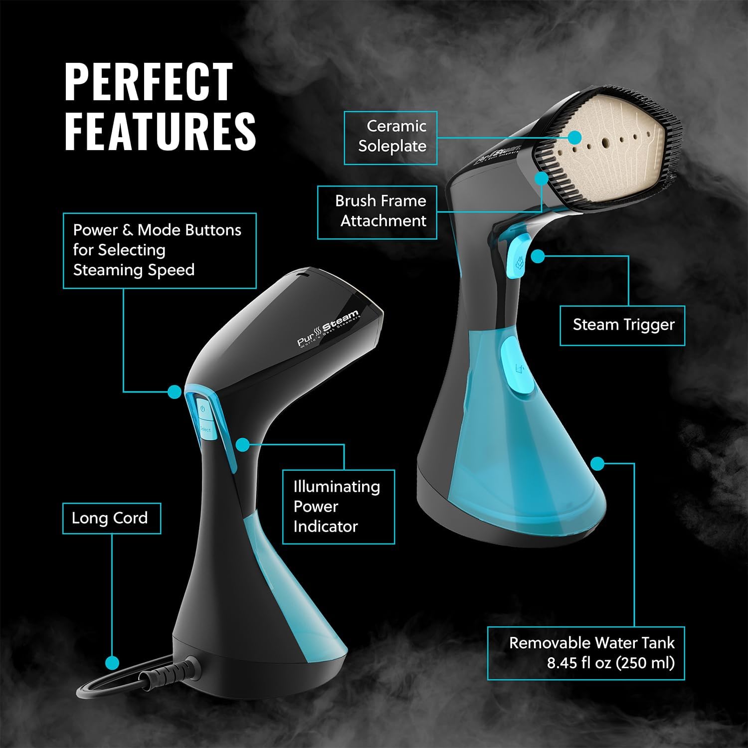 Handheld Clothes Steamer 3 Steam Modes Fast Heat Portable