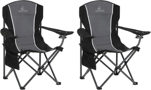 Set of 2 XL Folding Camping Chairs Heavy Duty 160KG