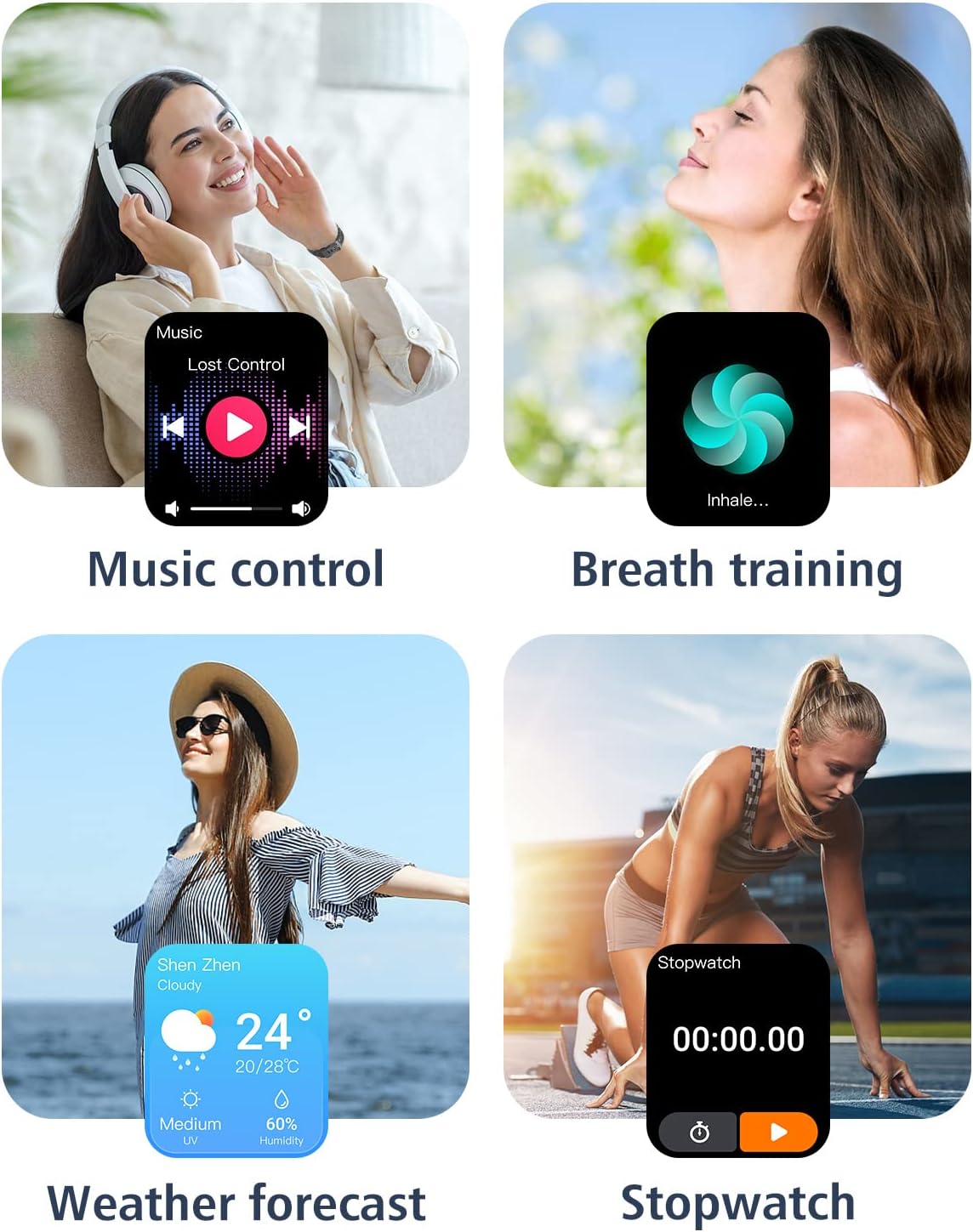 Smart Watch Bluetooth Call Heart Sleep Fitness Tracker