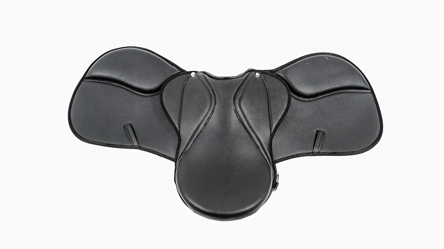Black Treeless Horse Saddle 16 Inch Lightweight Comfort