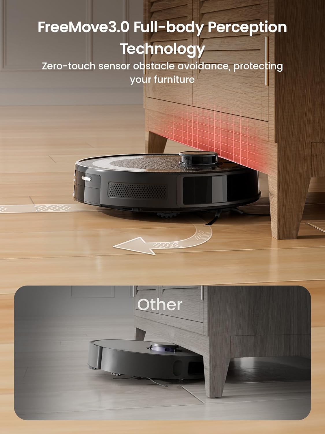 Robot Vacuum Mop 6000Pa LiDAR Mapping WiFi App Smart Auto Clean