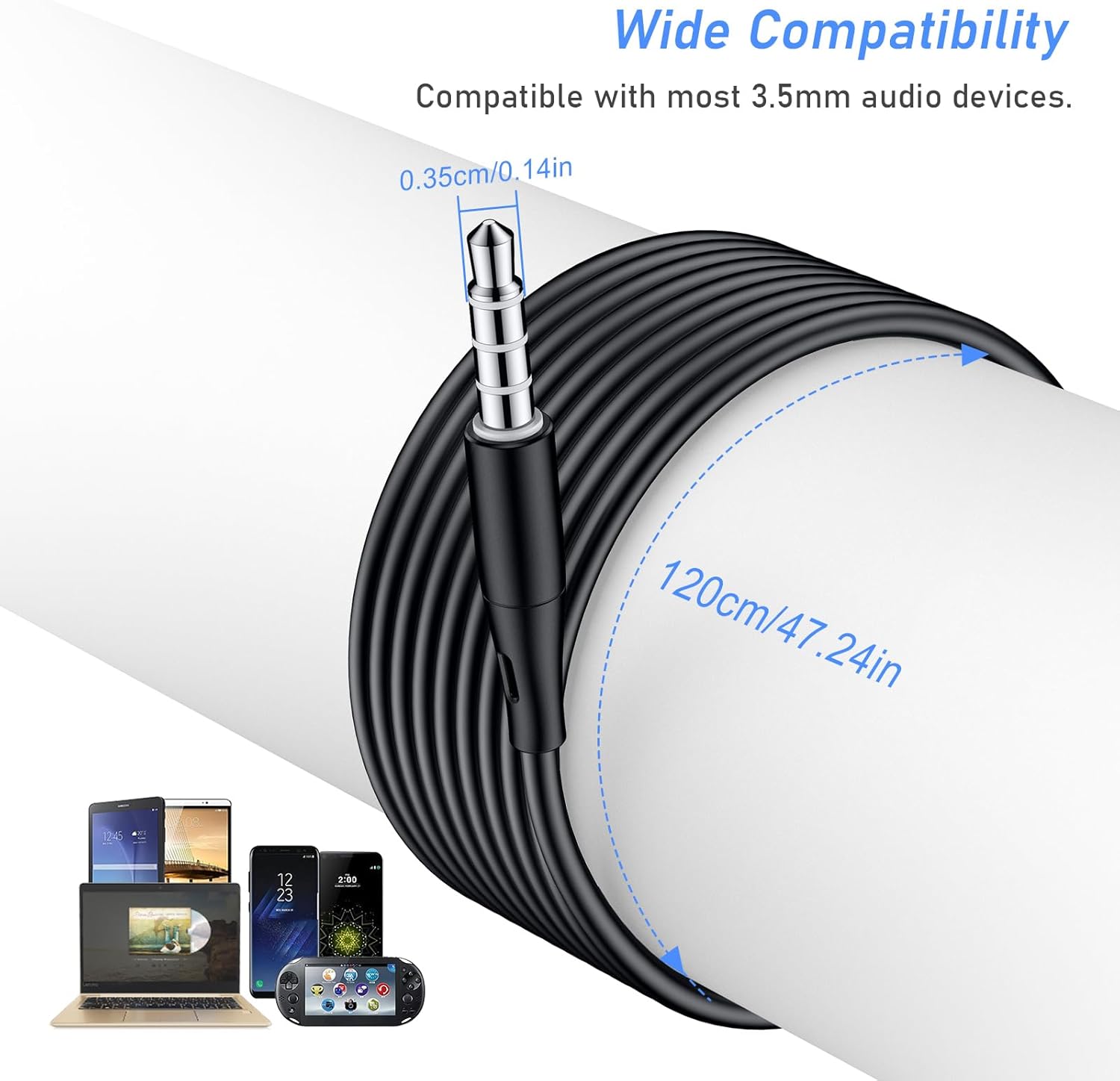 Wired In Ear Earphones With Mic 3.5mm Stereo Sound