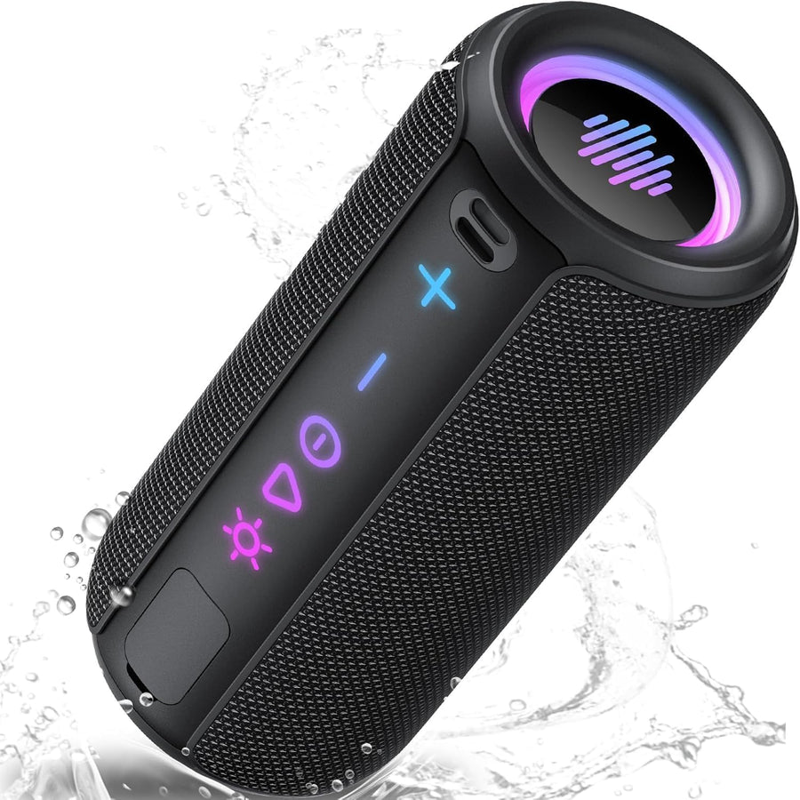 Portable Bluetooth Speaker 30W Waterproof IPX7 30H RGB Lights