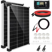 240W Solar Panel Kit 12V 2x120W Controller RV Boat Off Grid
