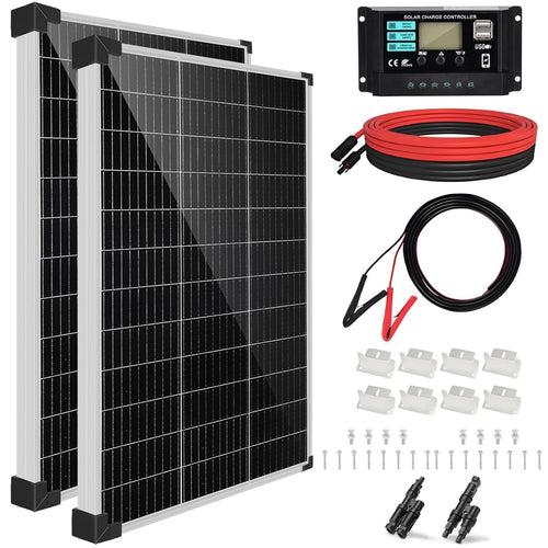 240W Solar Panel Kit 12V 2x120W Controller RV Boat Off Grid