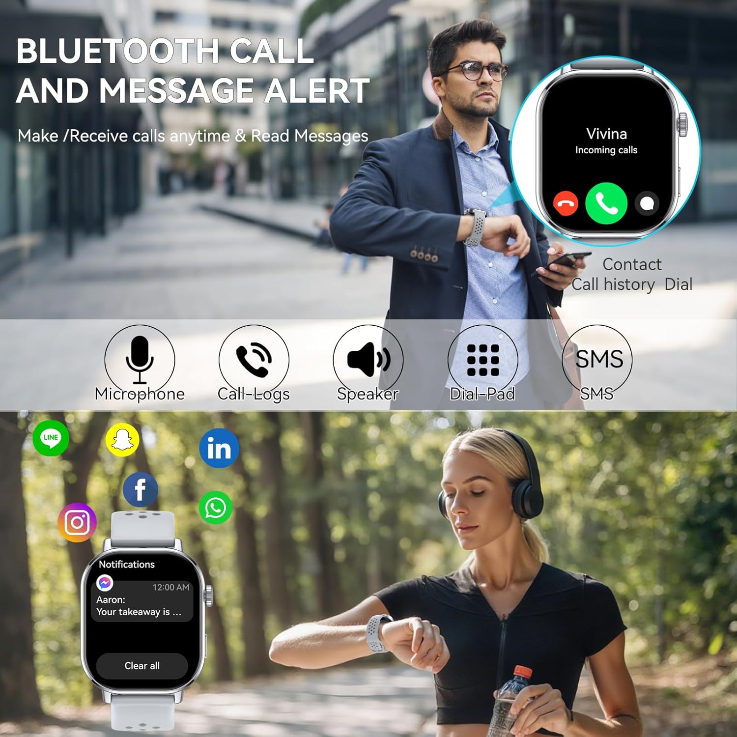 GPS AMOLED Smart Watch Bluetooth Call 178 Sports
