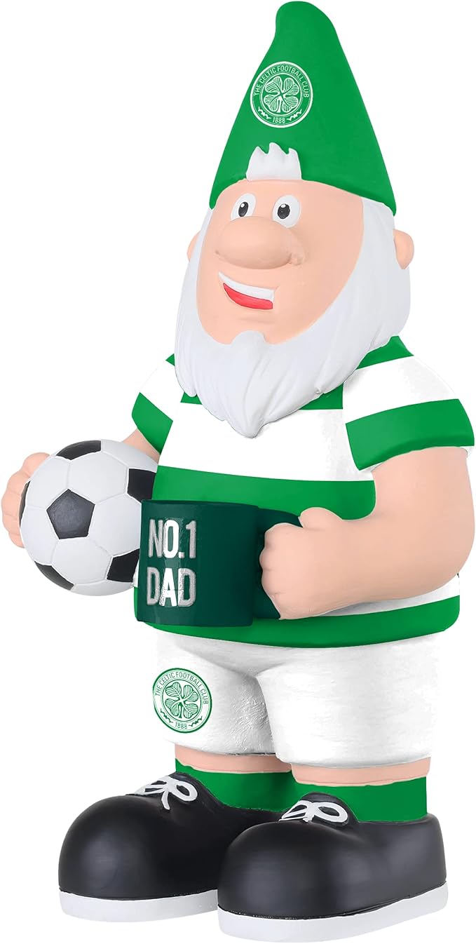 Football Fan Dad Gnome 25cm Hand Painted Garden Statue Gift