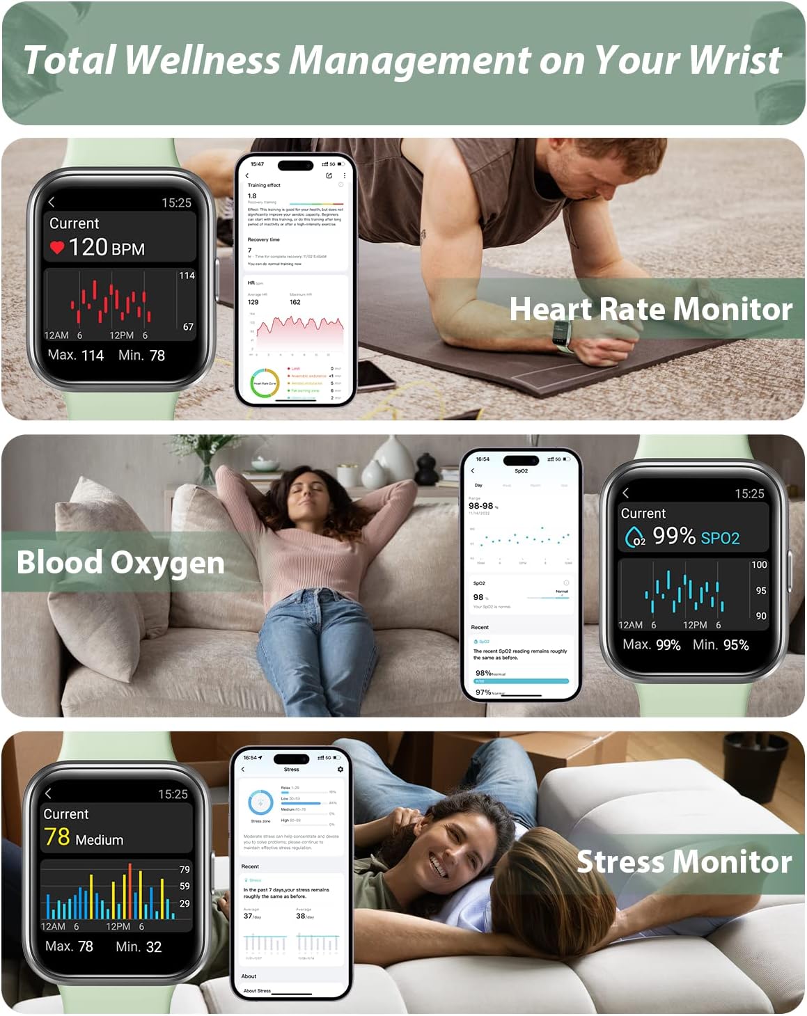 Women Smart Watch Bluetooth Calling Alexa Fitness Tracker Waterproof