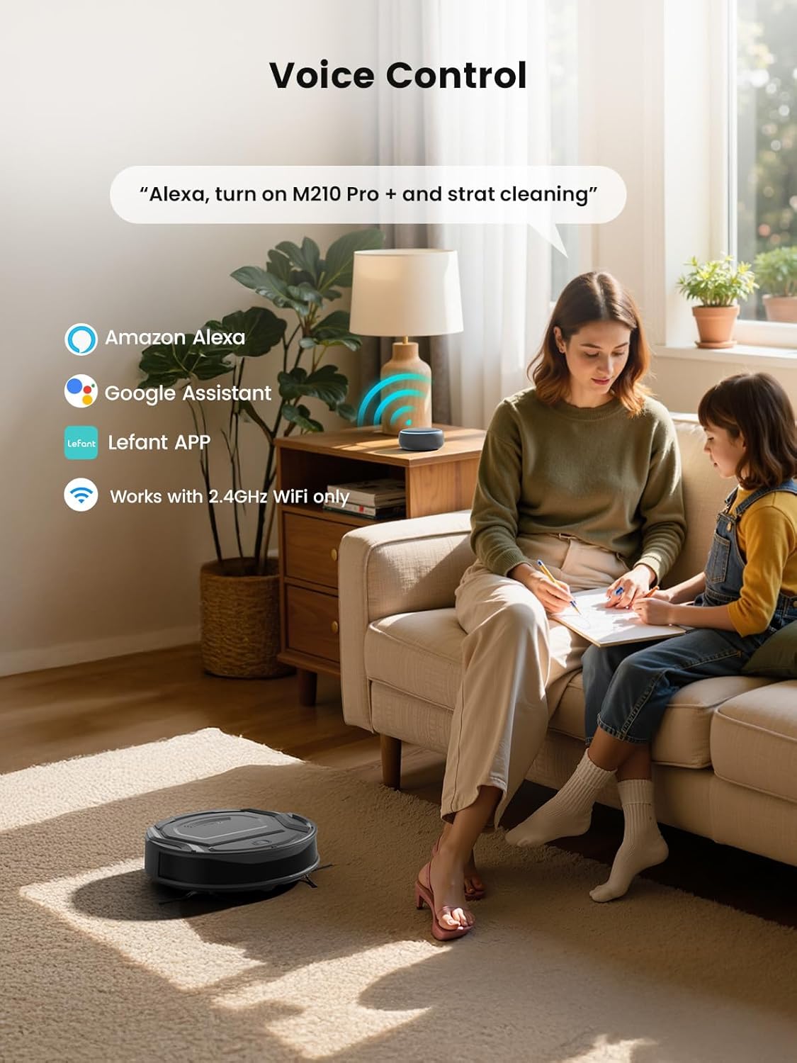 Robot Vacuum 4000Pa Slim 7.8cm Pet Hair Smart Cleaner
