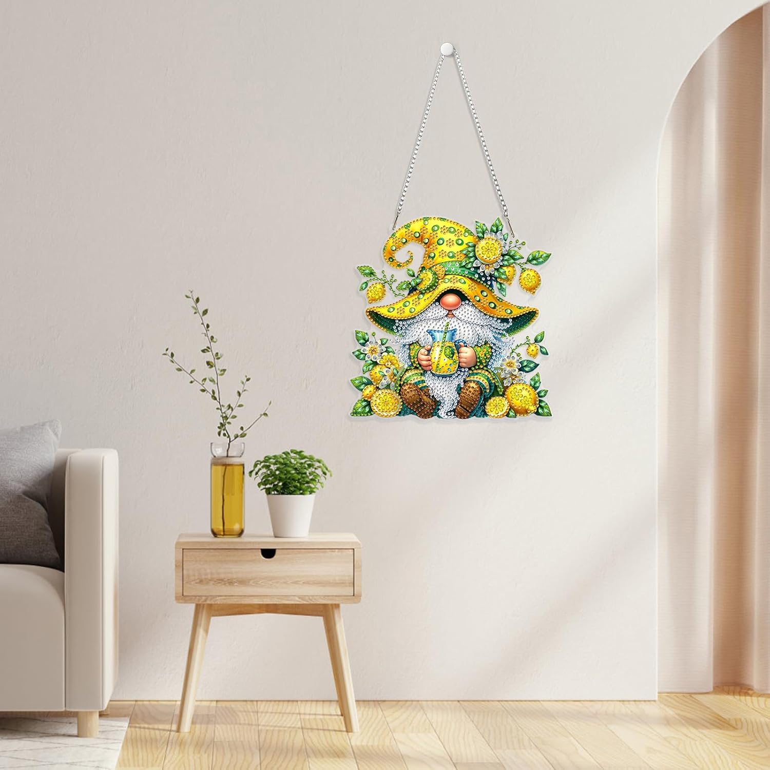 Lemon Gnome Diamond Art Hanging DIY Kit Double Sided Decor