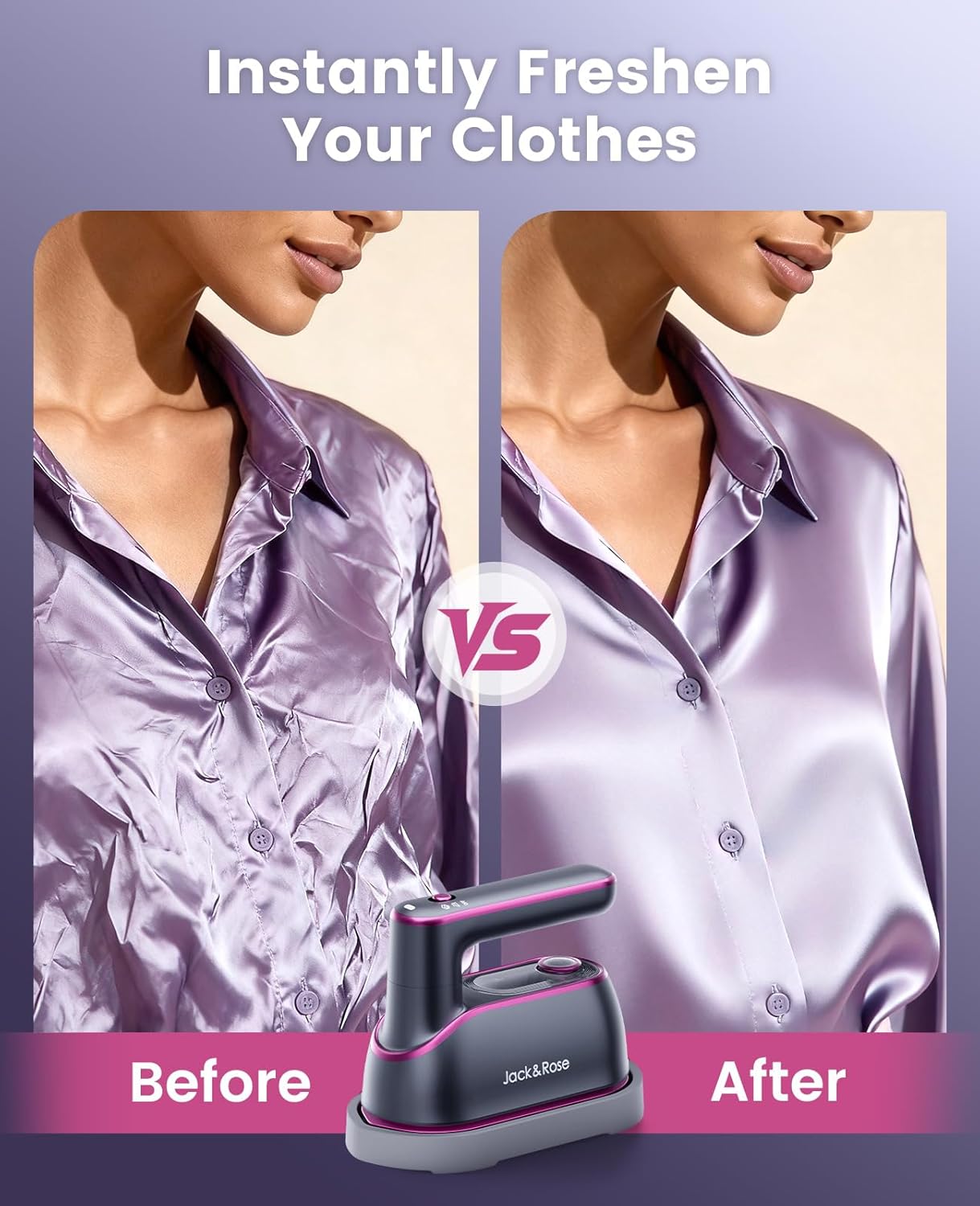 Portable Clothes Steamer Iron Travel Garment Steamer Fast Heat Rotating Handle
