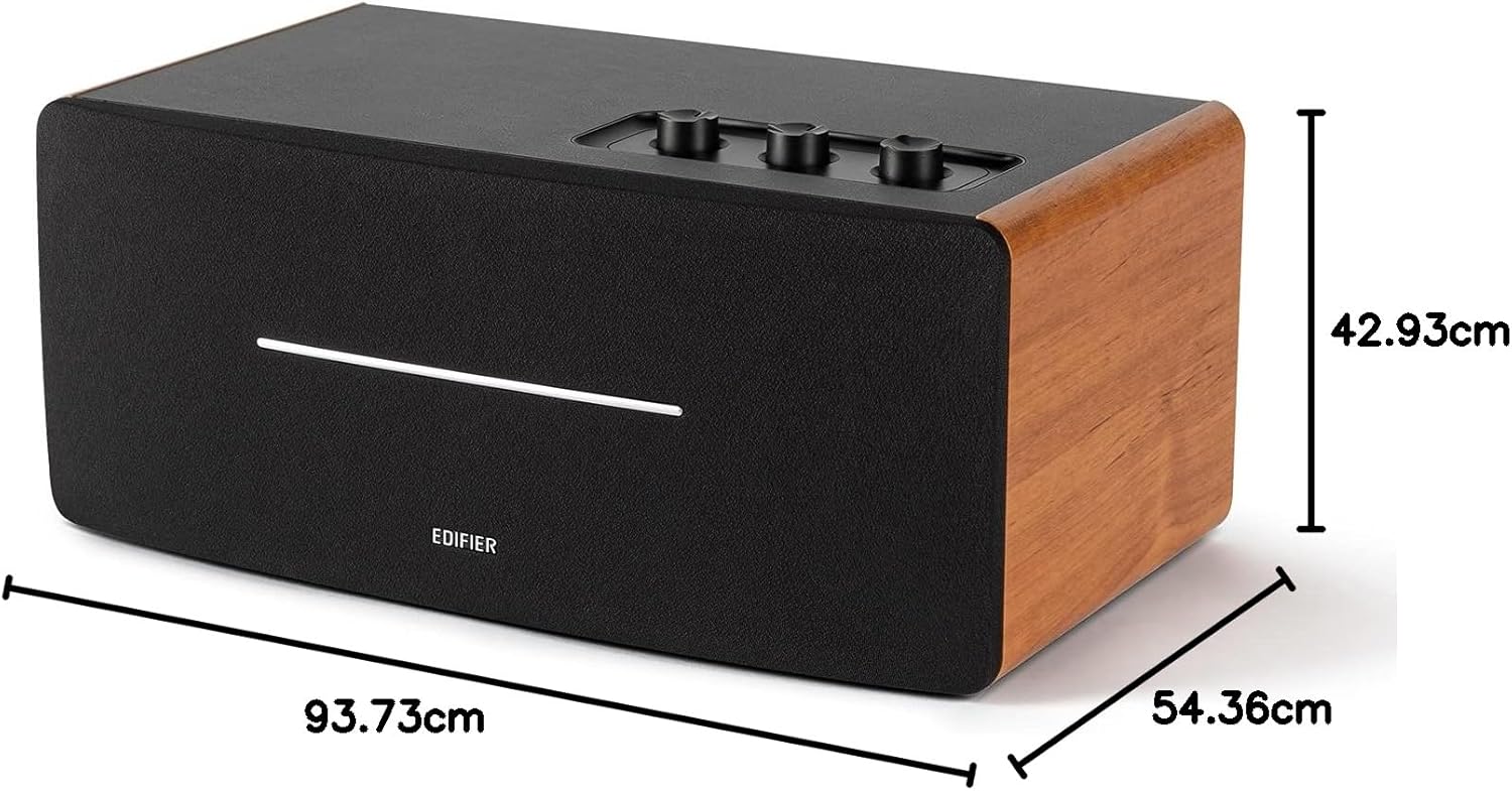 Bookshelf Bluetooth Speaker 70W Stereo Wooden HiFi Desktop Audio
