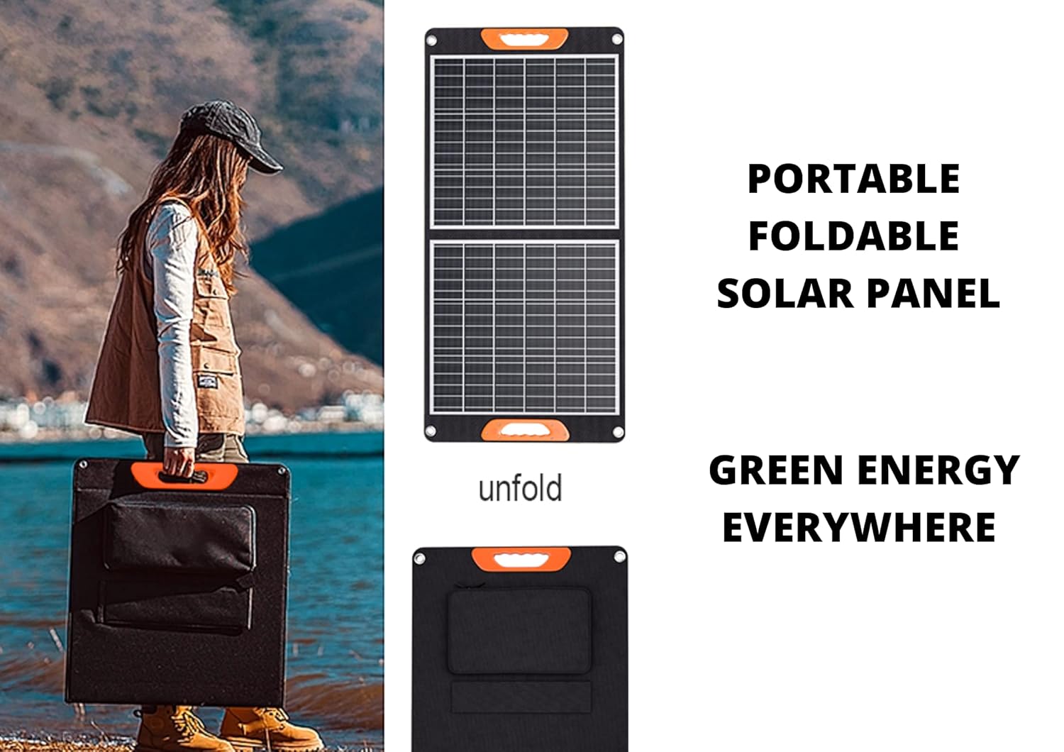100W Foldable Solar Panel Portable Charger USB DC RV Camping