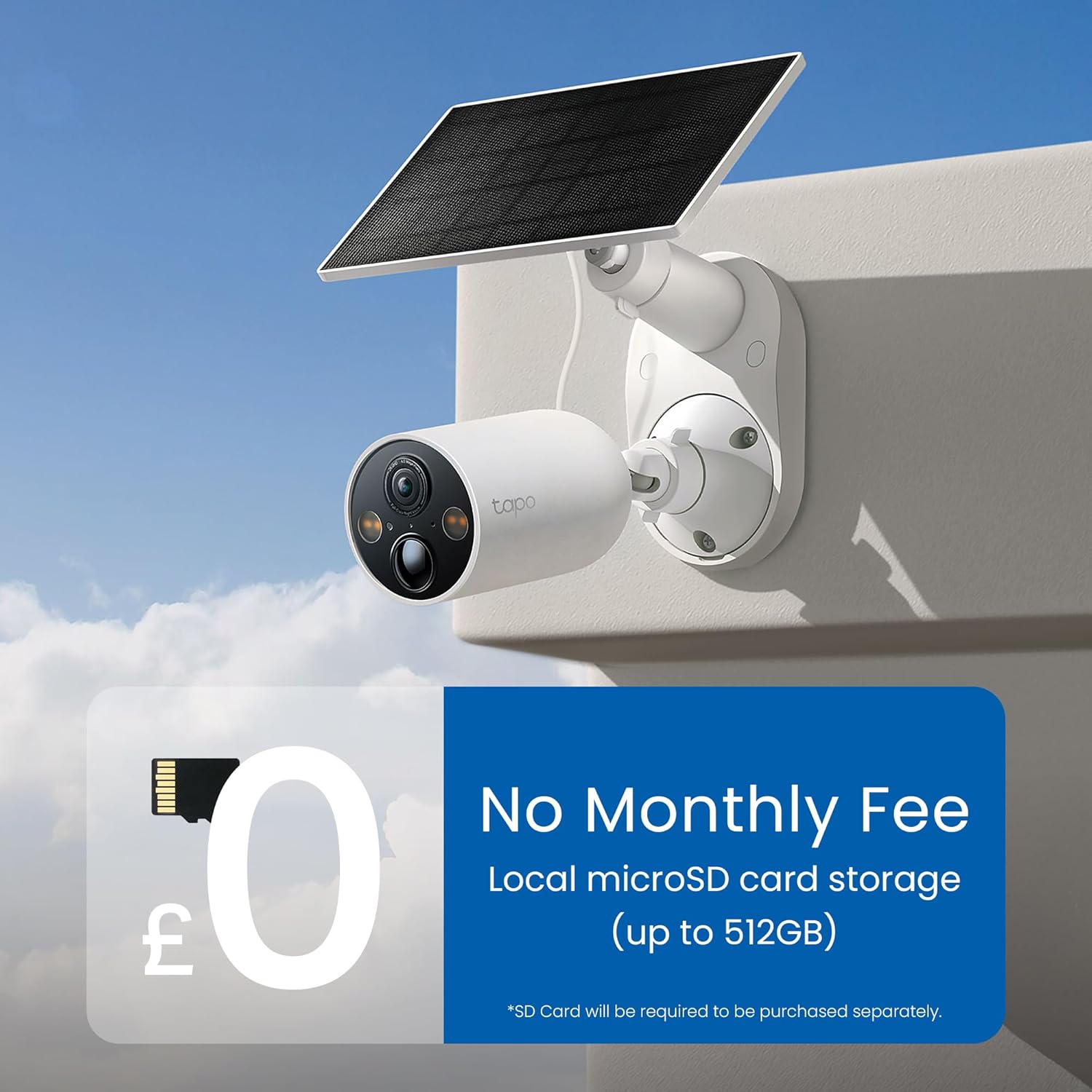 2K QHD Wireless Outdoor Security Camera Solar AI No Fee