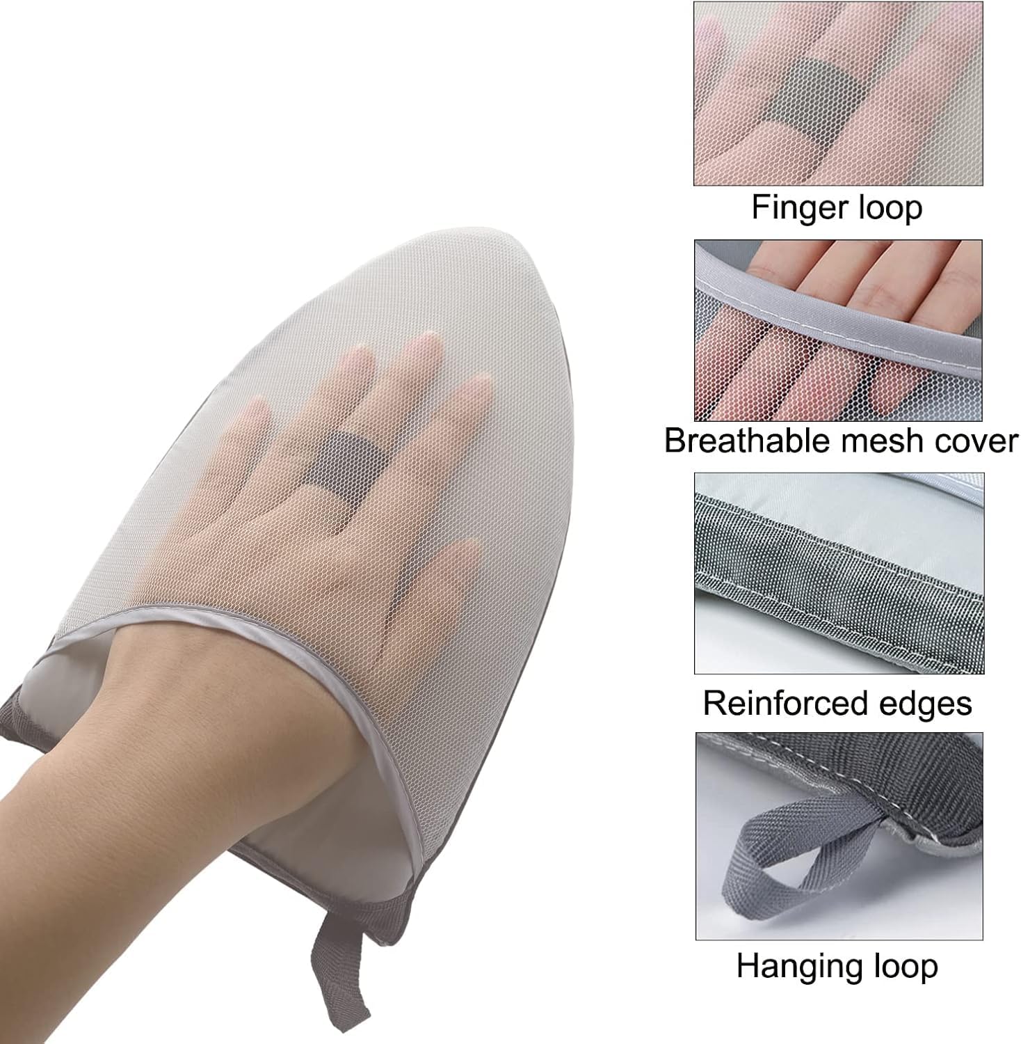 Clothes Steamer Stand Rack with Ironing Glove Pad Portable
